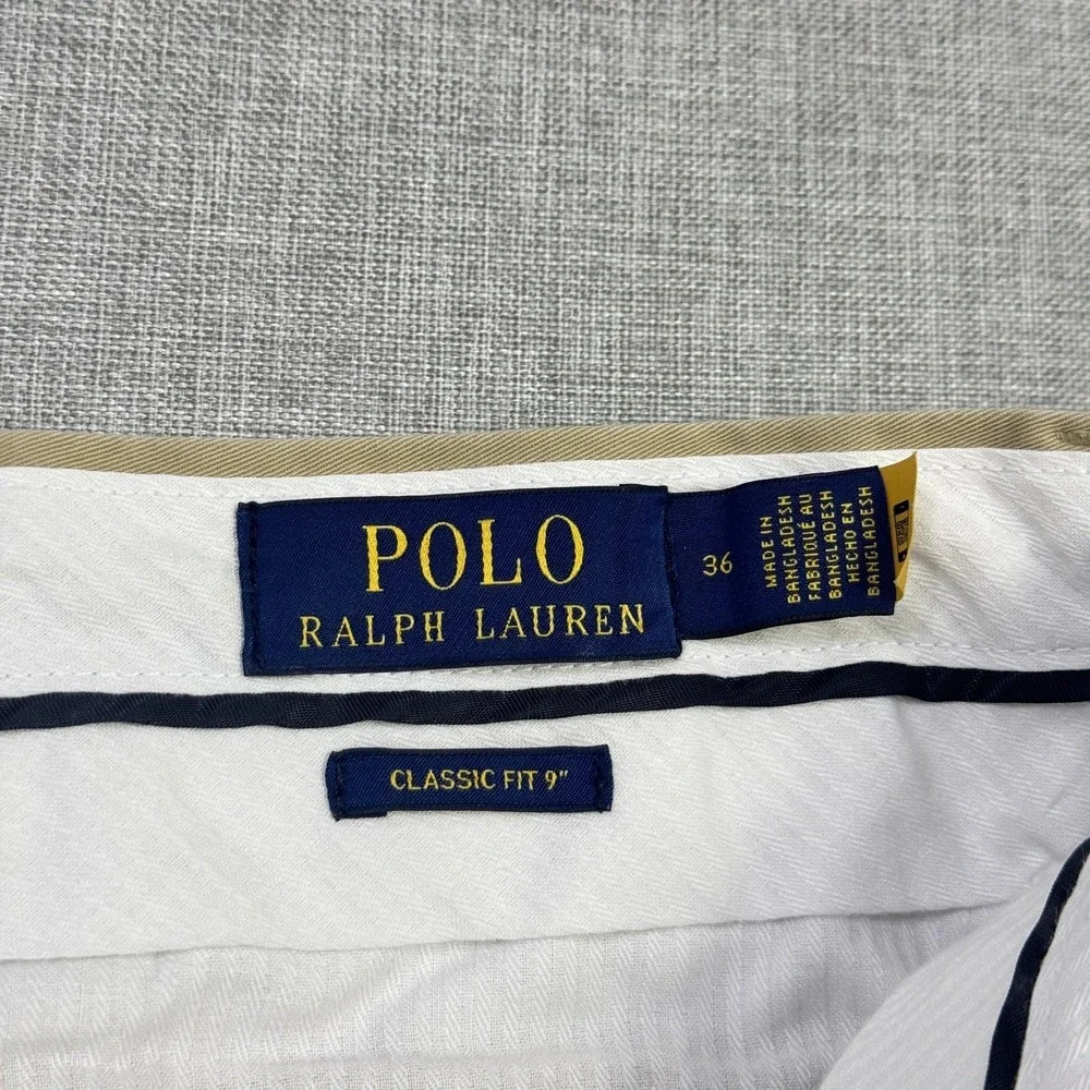 Polo Ralph Lauren Chino Shorts Mens 36 Beige Cotton Canvas 10